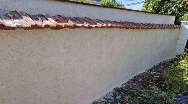 Mur ancien rénové et peint Paris 16e